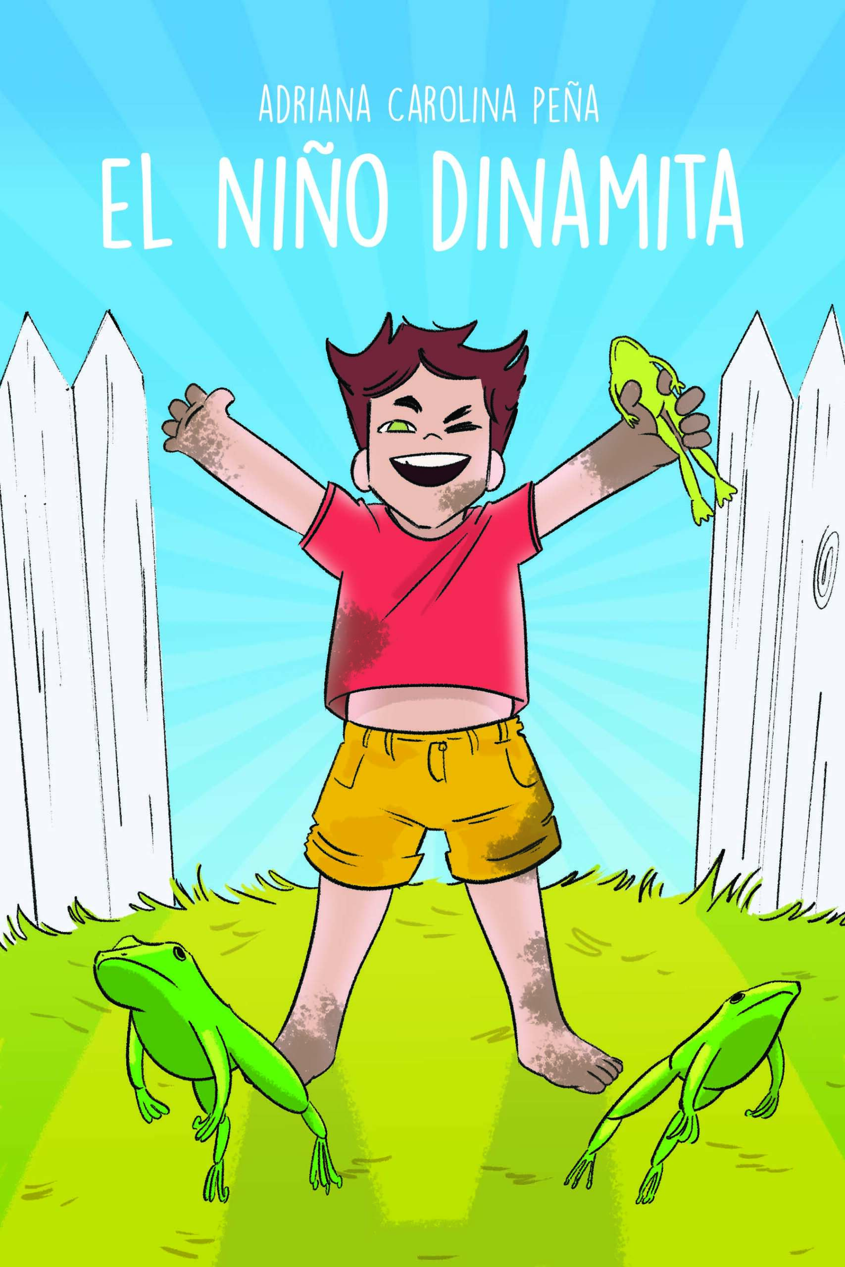 Portada del libro El Niño Dinamita con ilustración llamativa