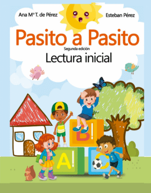 Portada del libro Pasito a Pasito Lectura Inicial con ilustraciones