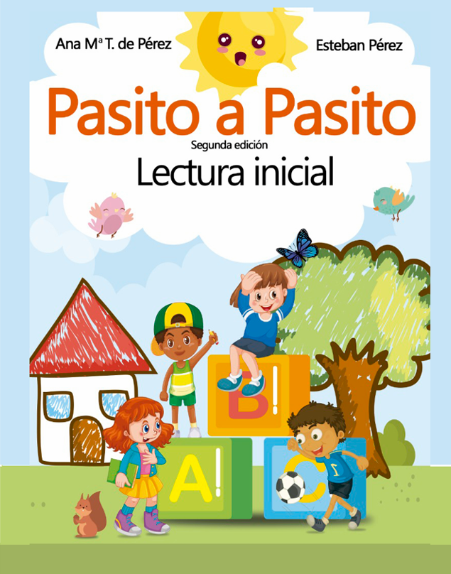 Portada del libro Pasito a Pasito Lectura Inicial con ilustraciones