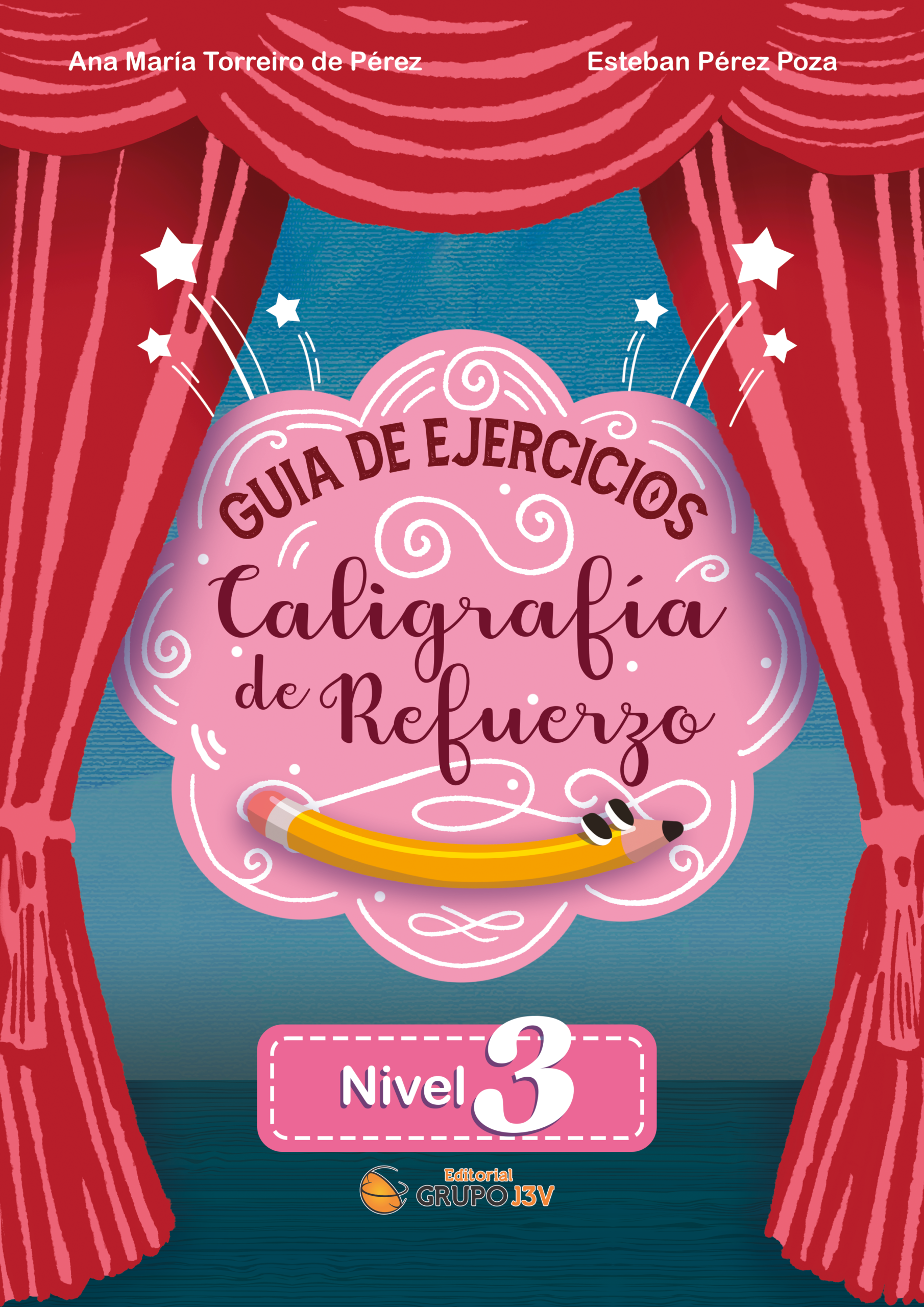 Libro "Guía de Ejercicios – Caligrafía de Refuerzo Nivel 3" – Ejercicios de escritura cursiva avanzada para niños