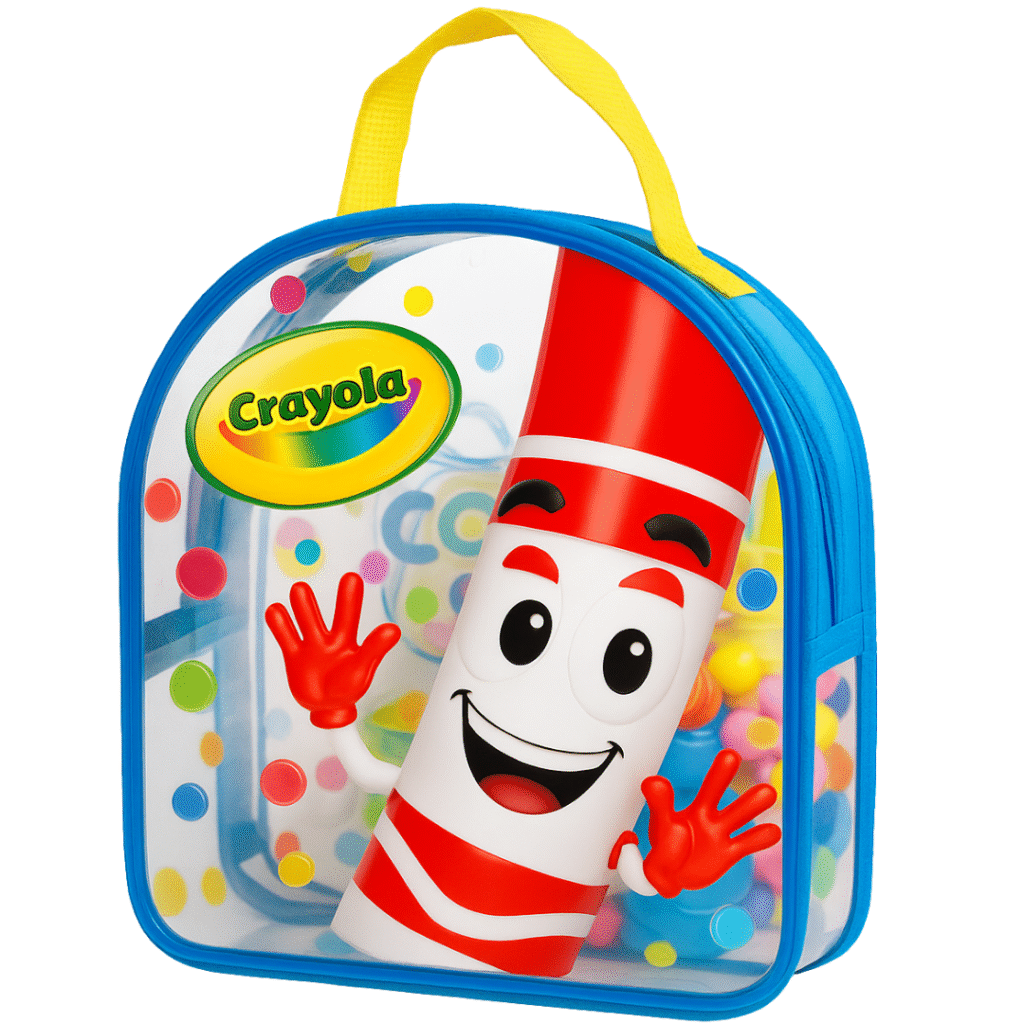 Bolso escolar transparente Crayola Art Buddy 10 piezas