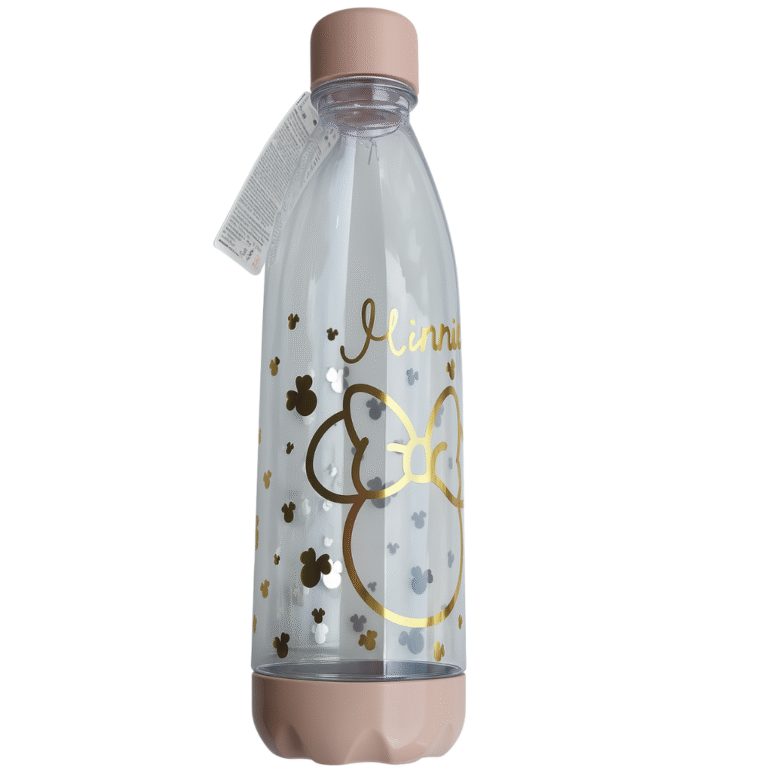 Botella de agua 1L Disney Minnie transparente pink