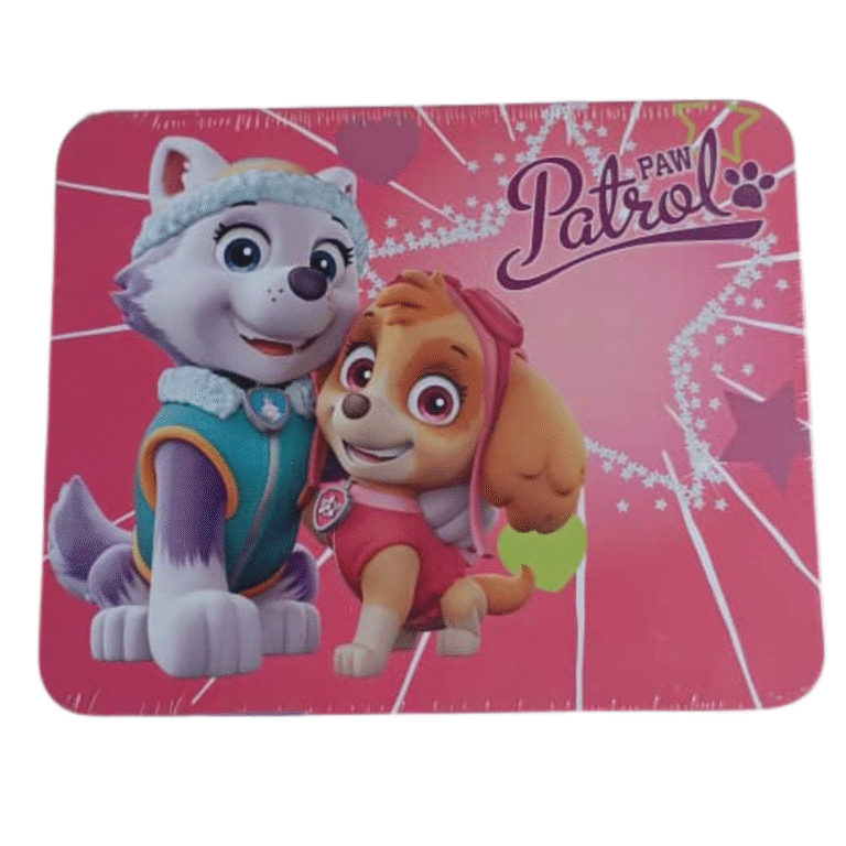 Caja de lata para colorear y actividades Paw Patrol rosada