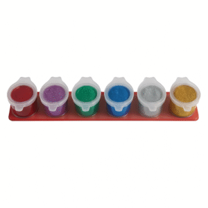Set de témperas escarchadas 6 colores con glitter