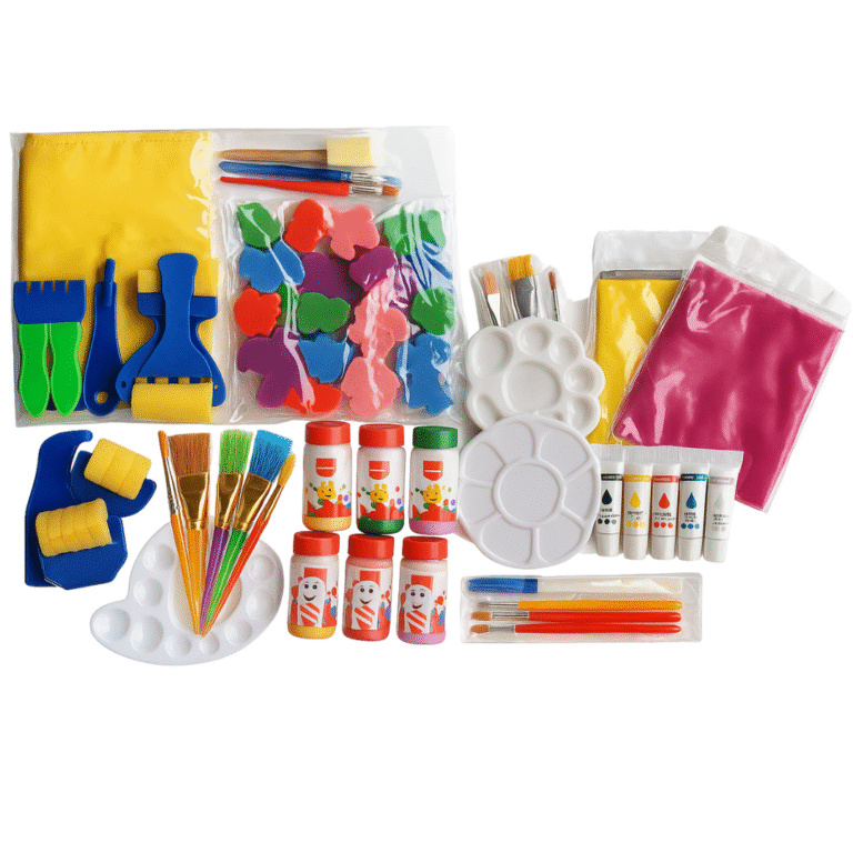 Juego de Brochas y Esponjas para Niños de Aprendizaje Temprano – 42 piezas HBF (Happy Your Life)