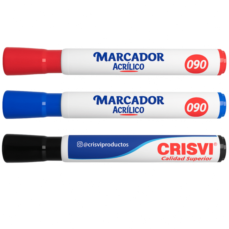 Marcador Pizarra Acrílico colores surtidos Crisvi (azul, negro, rojo)