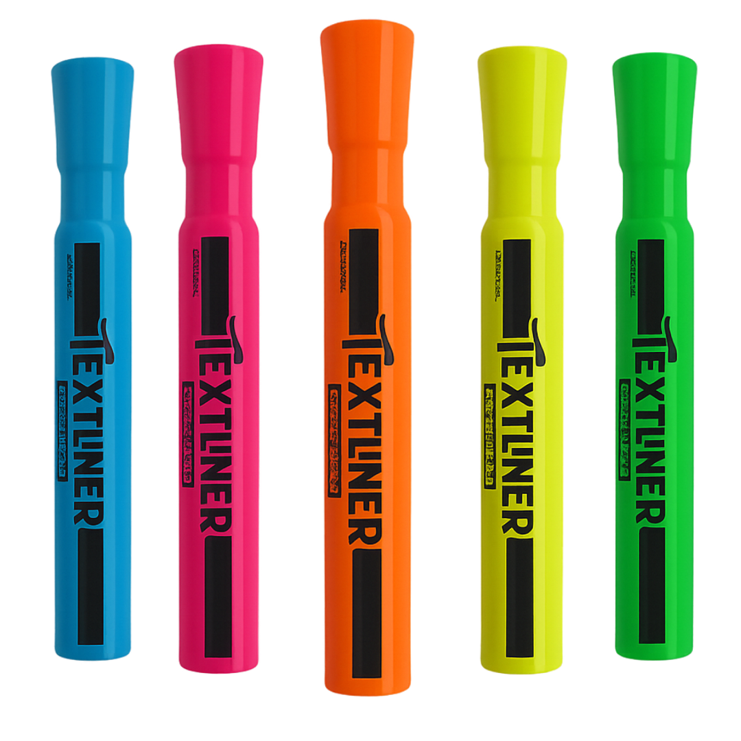 Resaltadores varios colores neón para subrayar textos