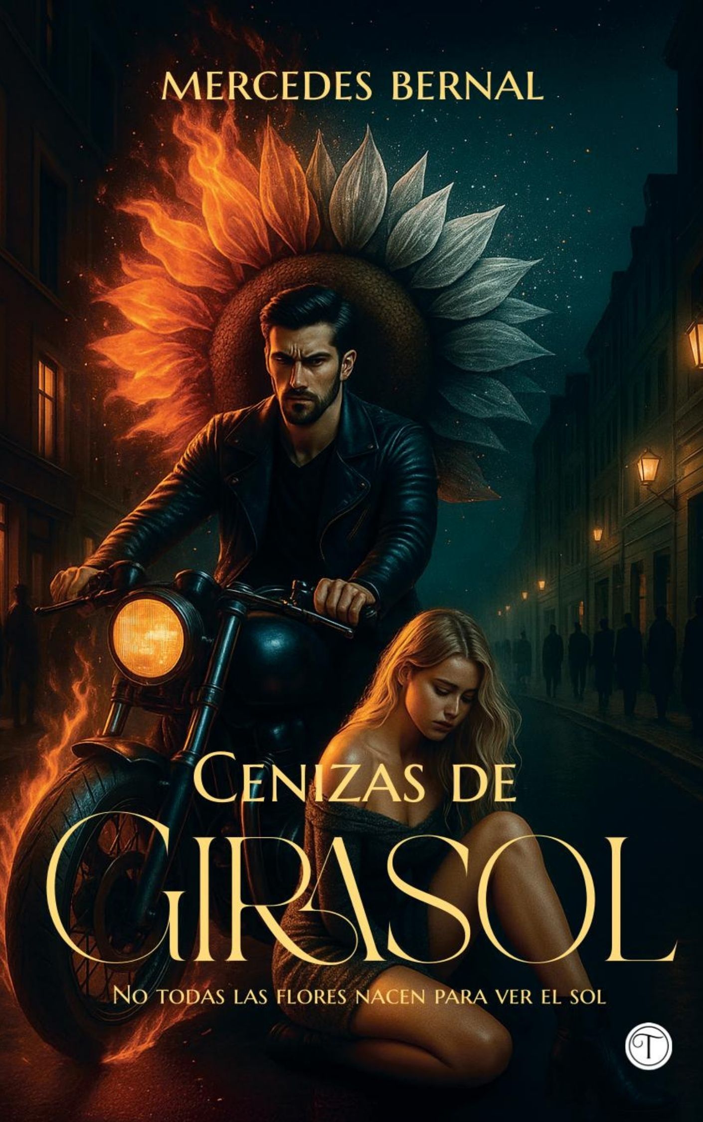 Portada del libro Cenizas de Girasol de Mercedes Bernal, novela contemporánea sobre resiliencia y transformación