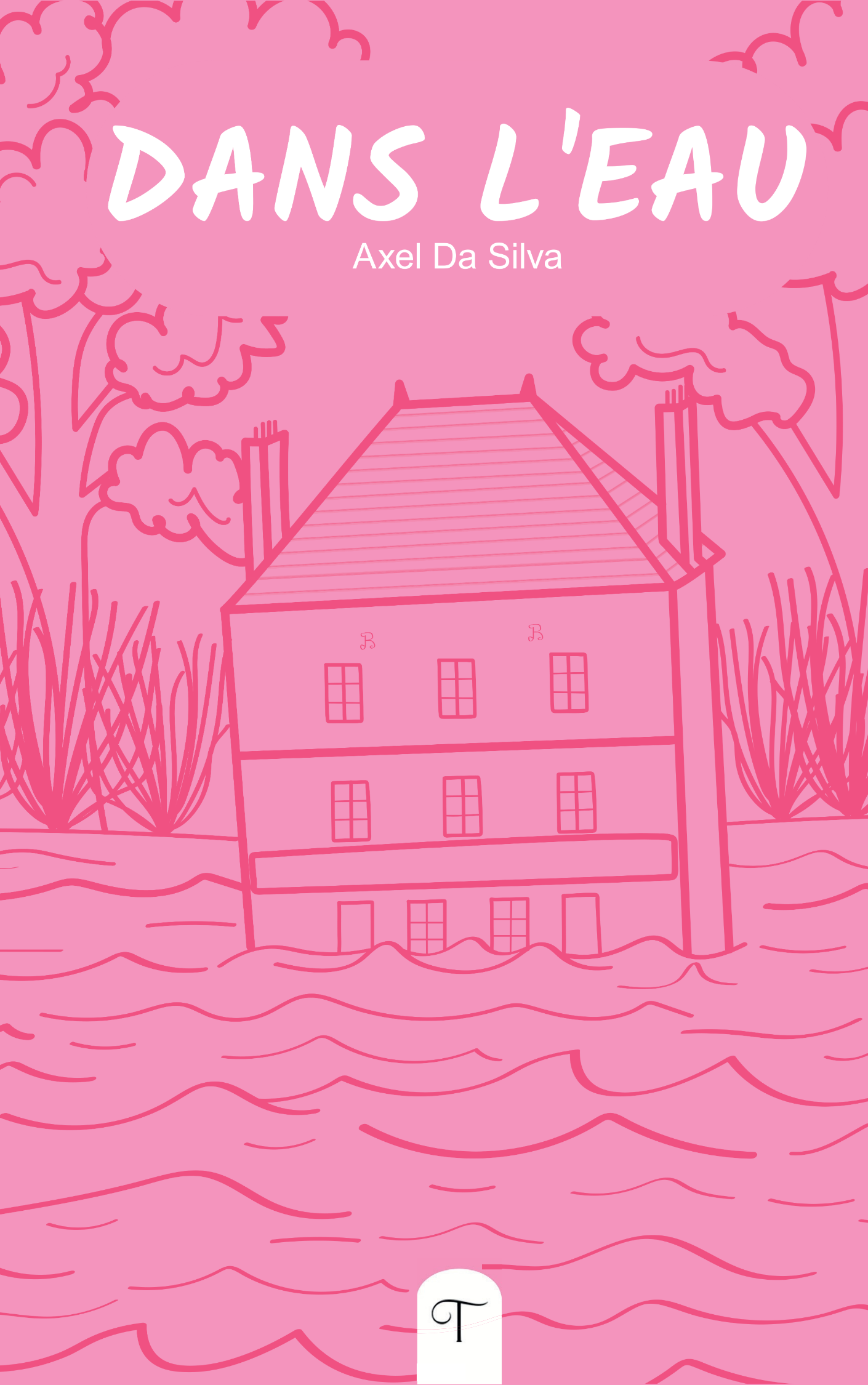 Portada del poemario Dans L'eau de Axel Da Silva, un libro sobre resiliencia, emociones y salud mental.
