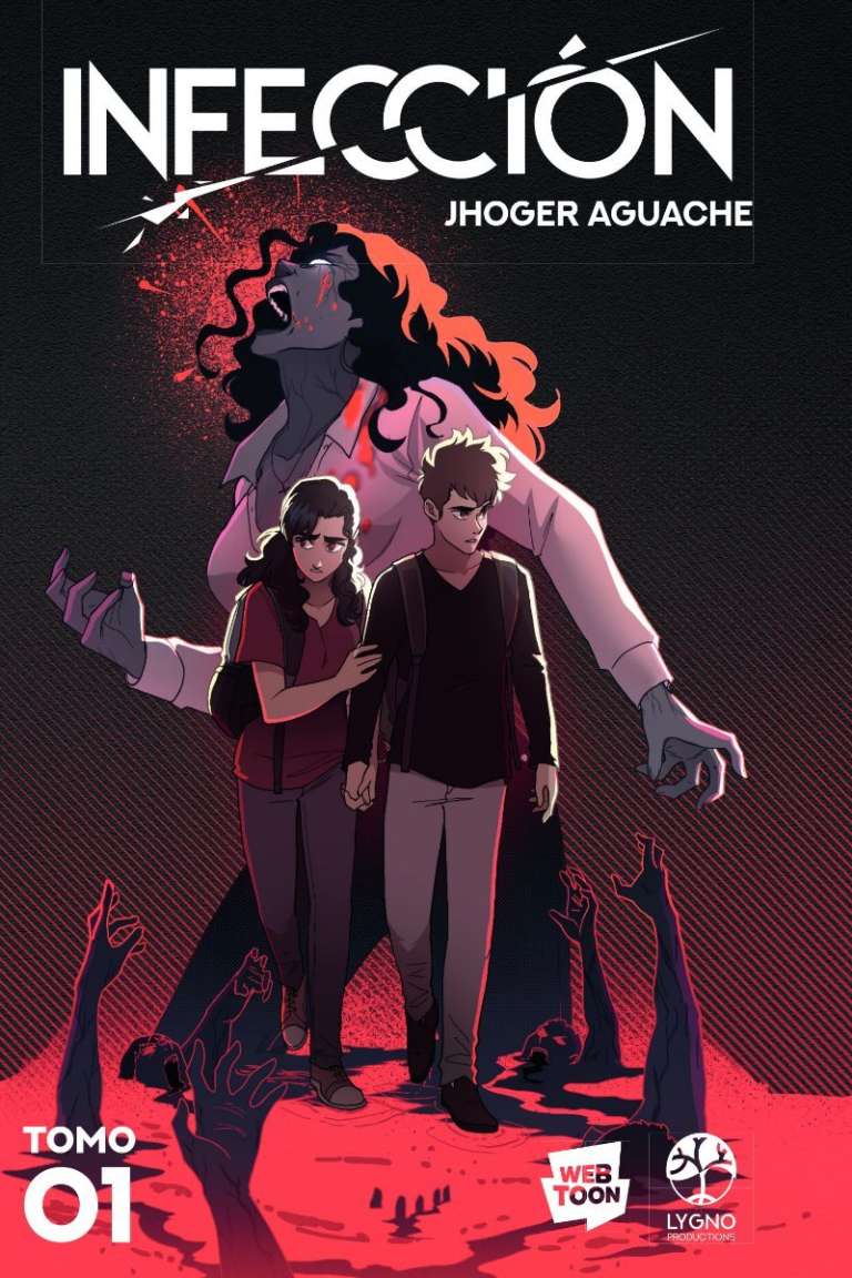 Portada de Infección Tomo I de MORIS RAUSEO, novela gráfica de terror y supervivencia con dos hermanos frente a amenaza viral en Venezuela